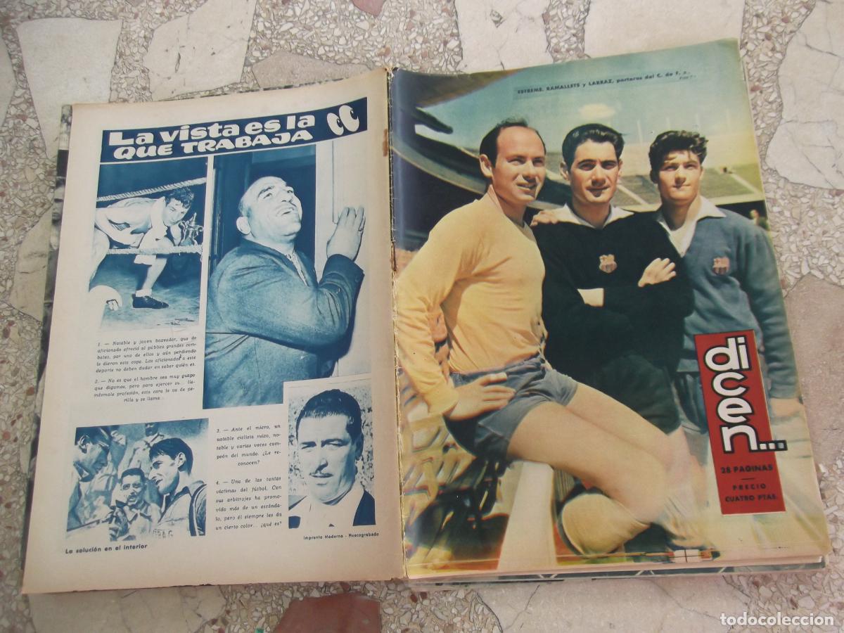 Collectionnisme sportif: dicen...n&ordm; 346, 1959, estrems, ramallets y larraz, presentamos a pele