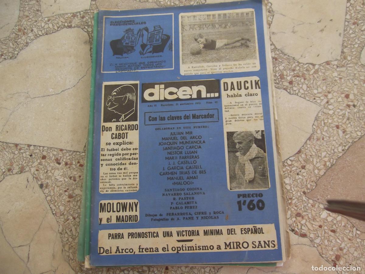 Sports collectibles: dicen...n&ordm; 62, 1953, el cine a traves de munta&ntilde;ola, molowny y el madrid