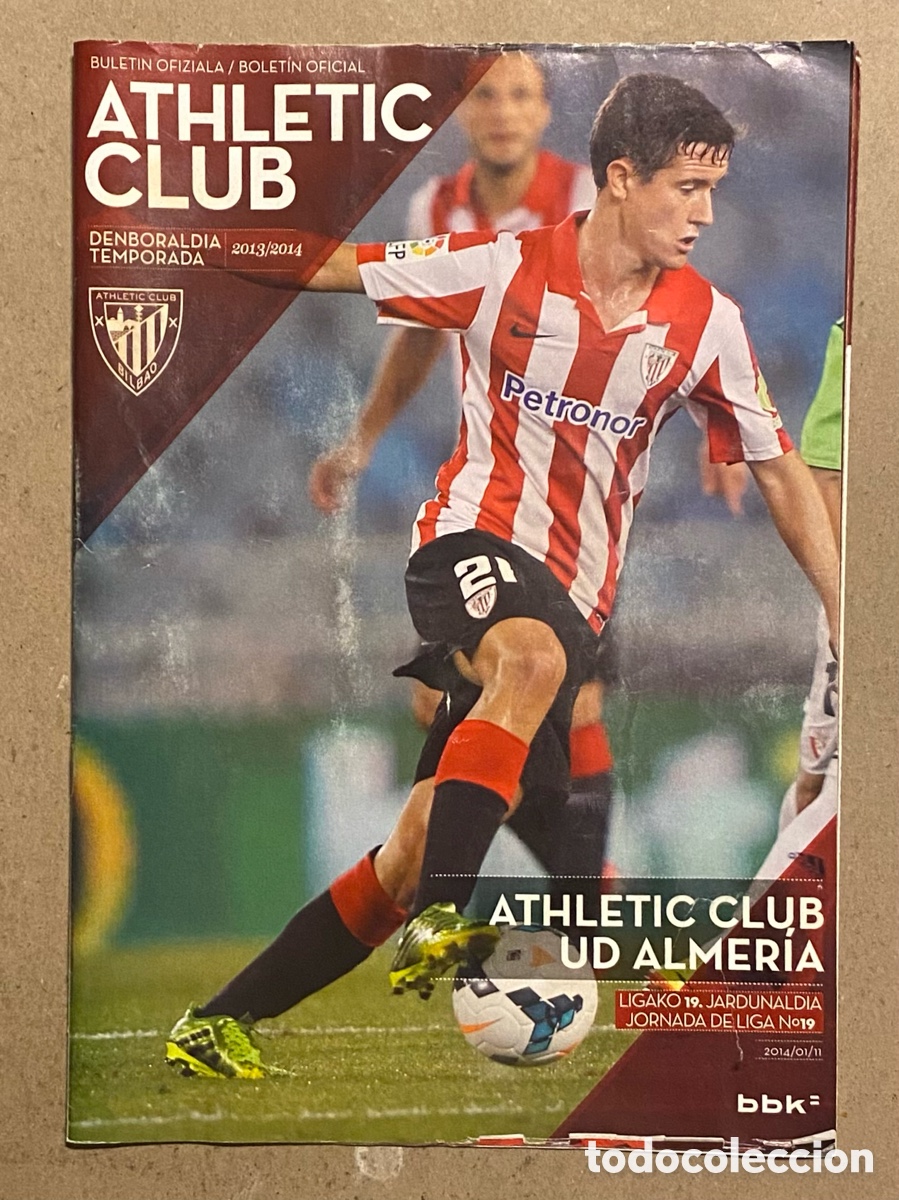 Coleccionismo deportivo: ATHLETIC CLUB DE BILBAO vs UD ALMERIA. PROGRAMA PARTIDO LIGA J.19 TEMPORADA 2013/2014.