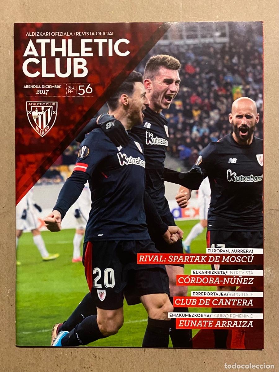 Coleccionismo deportivo: ATHLETIC CLUB DE BILBAO N&deg; 56 (2017).REVISTA OFICIAL. UEFA EUROPA LEAGUE, CLUB DE CANTERA, EUNATE AR