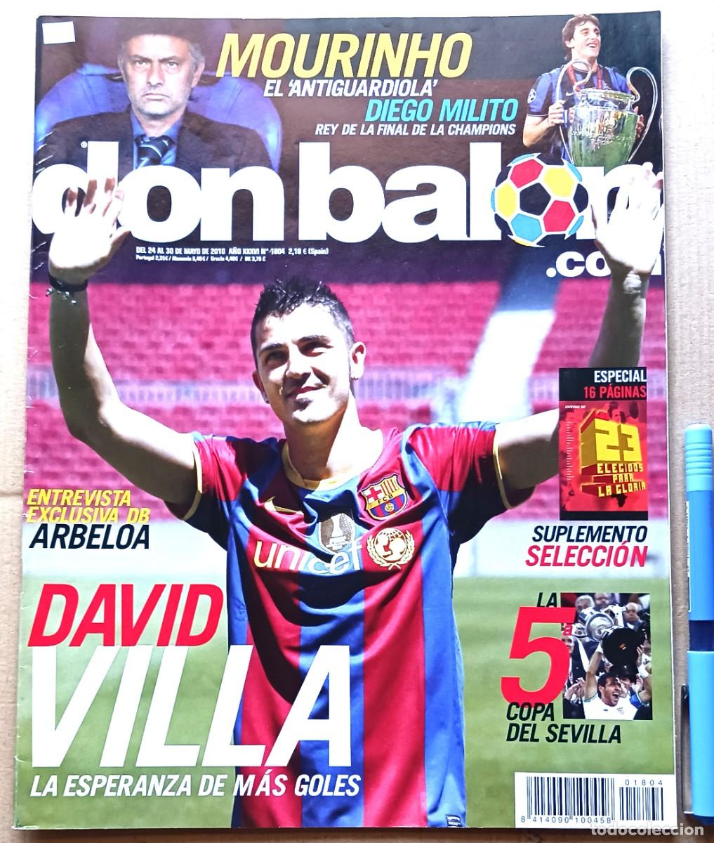 Colecionismo desportivo: DON BALON SEVILLA FC Y INTER MILAN MILANO CAMPEONES N&ordm; 1804 24-5-2010 SIN SUPLEMENTO FEF REVISTA R4
