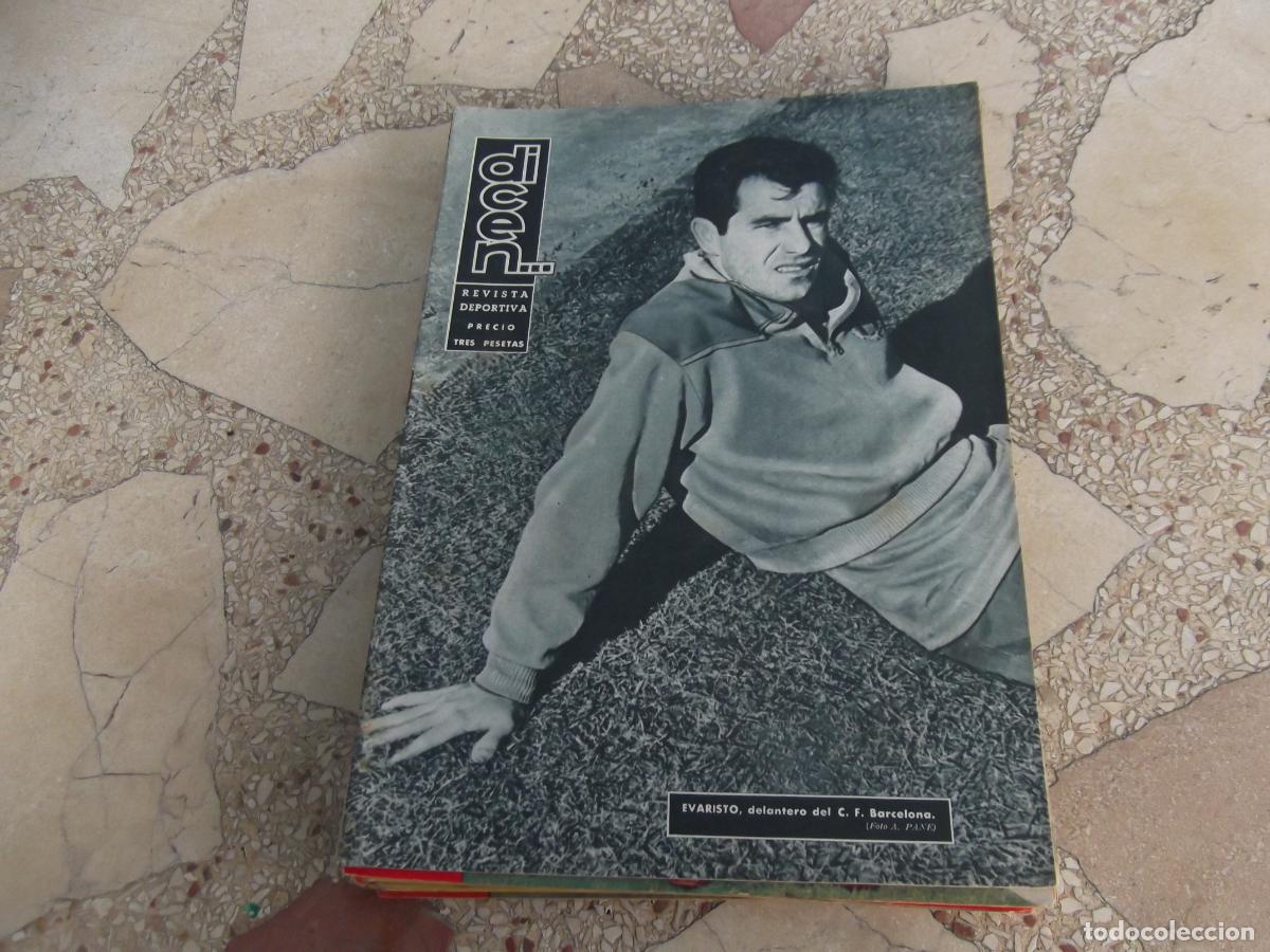 Sports collectibles: dicen... n&ordm; 291, 1958, evaristo, sven davidson, u.d.pueblo seco, jose seguer, helenio herrera