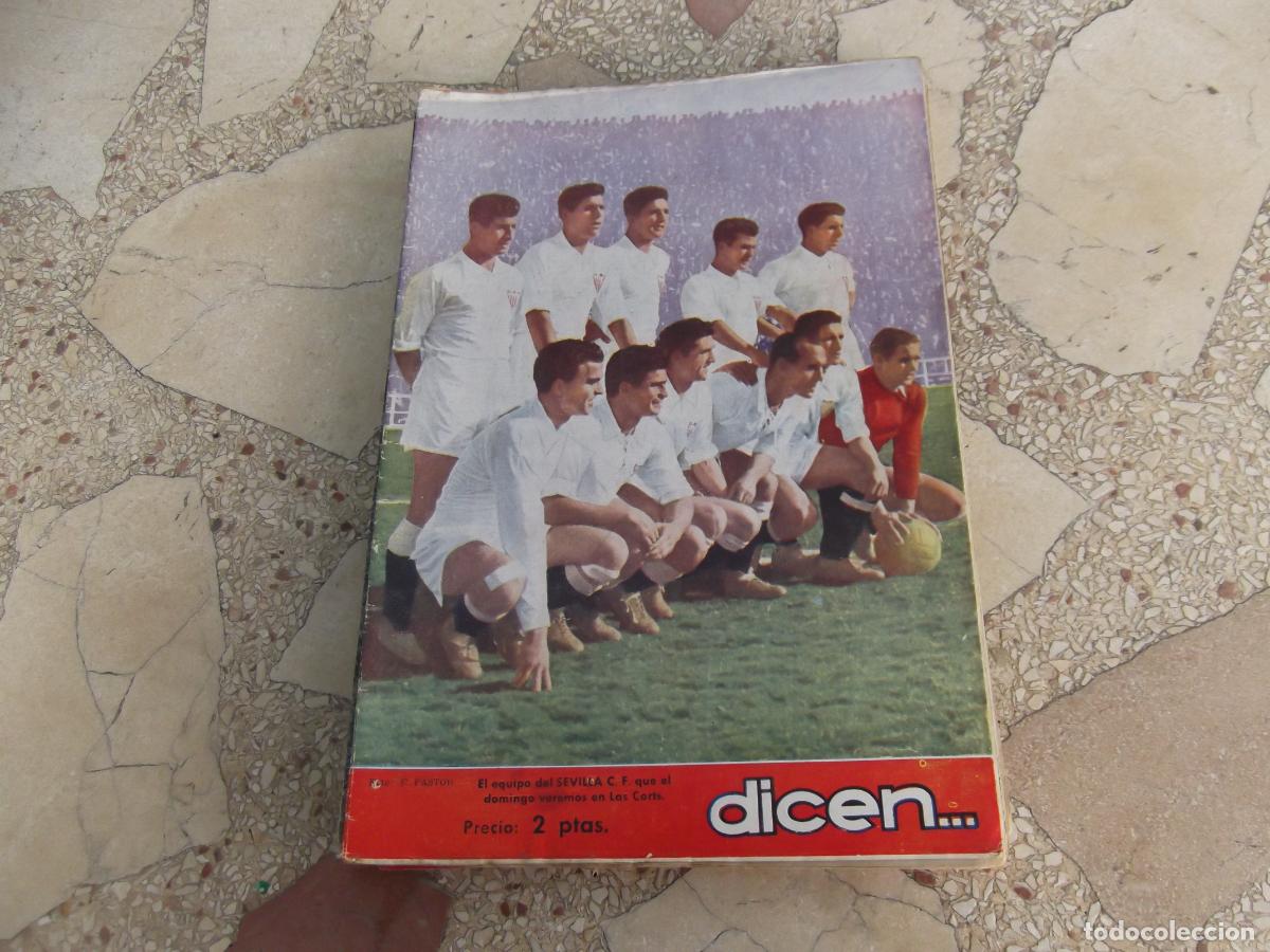 Sports collectibles: dicen... n&ordm; 104, 1954, sevilla, la liga ya esta aqui, antonio monzon,