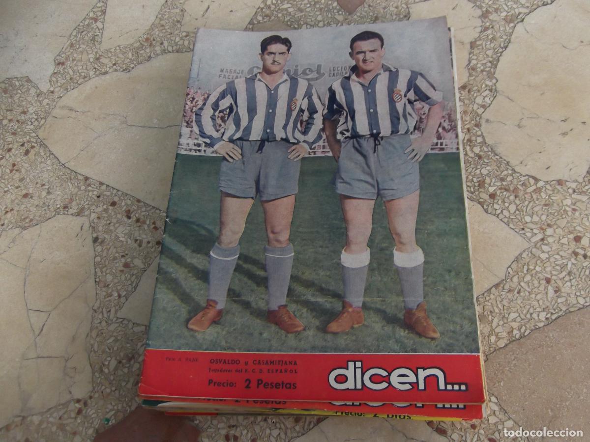 Coleccionismo deportivo: dicen... n&ordm; 175, 1956, osvaldo y casamitjana, santiago bernabeu, ricardo zamora, caso bugallo,