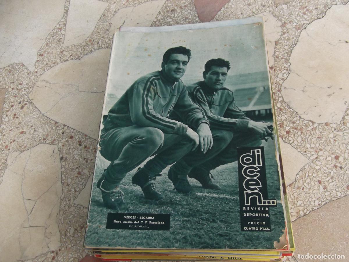 Sports collectibles: dicen... n&ordm; 370, 1960, verges-segarra, antonio barrios, federico marimon, miguel soler