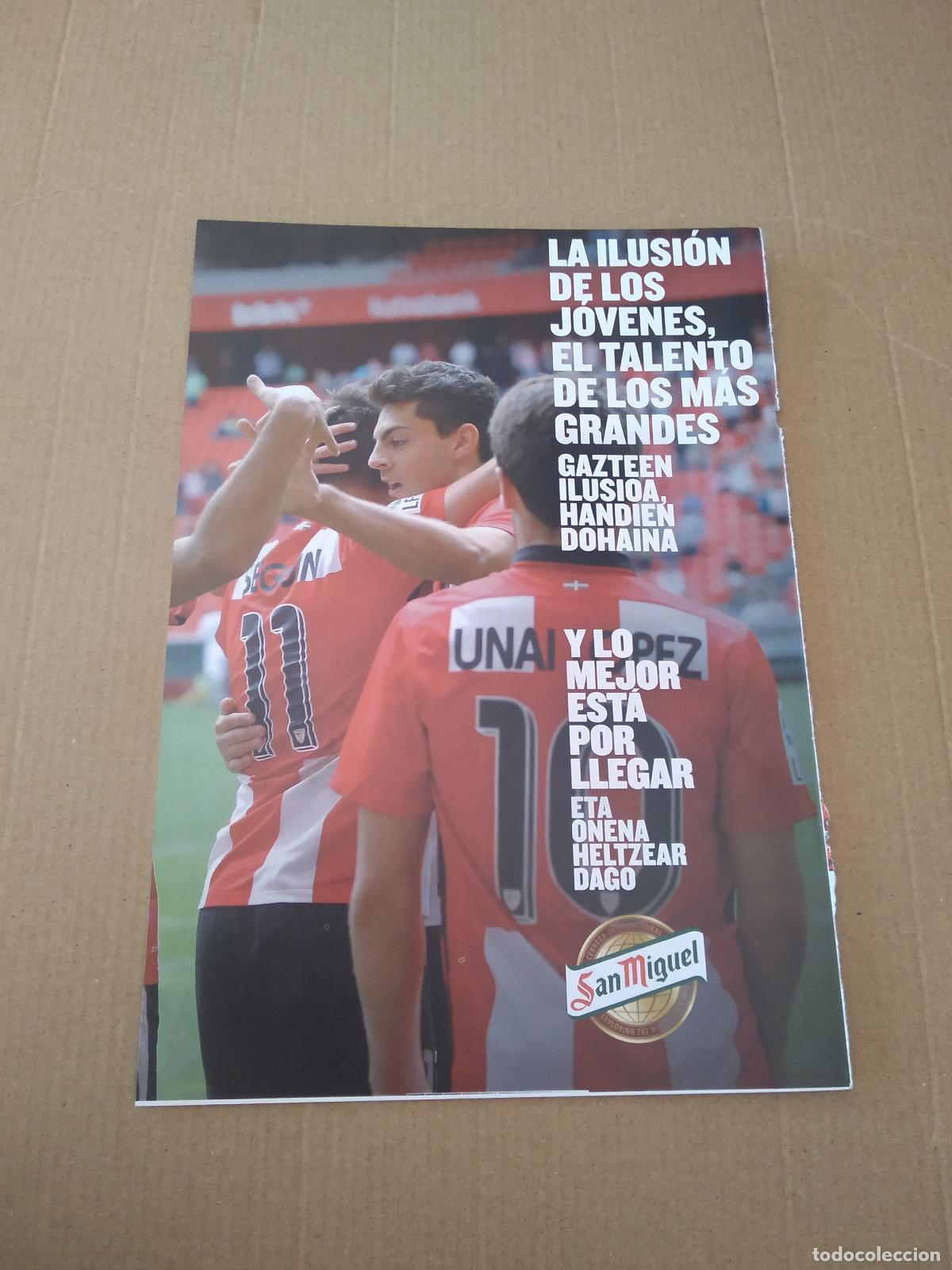 Coleccionismo deportivo: HOJA REVISTA ATHLETIC CLUB BILBAO PUBLICIDAD SAN MIGUEL EQUIPO PLANTILLA