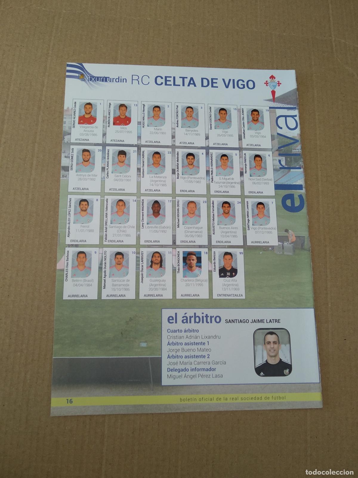 Coleccionismo deportivo: HOJA REVISTA REAL SOCIEDAD PLANTILLA EQUIPO CELTA DE VIGO PUBLICIDAD NISSAN OGI BERRI DONOSTIA