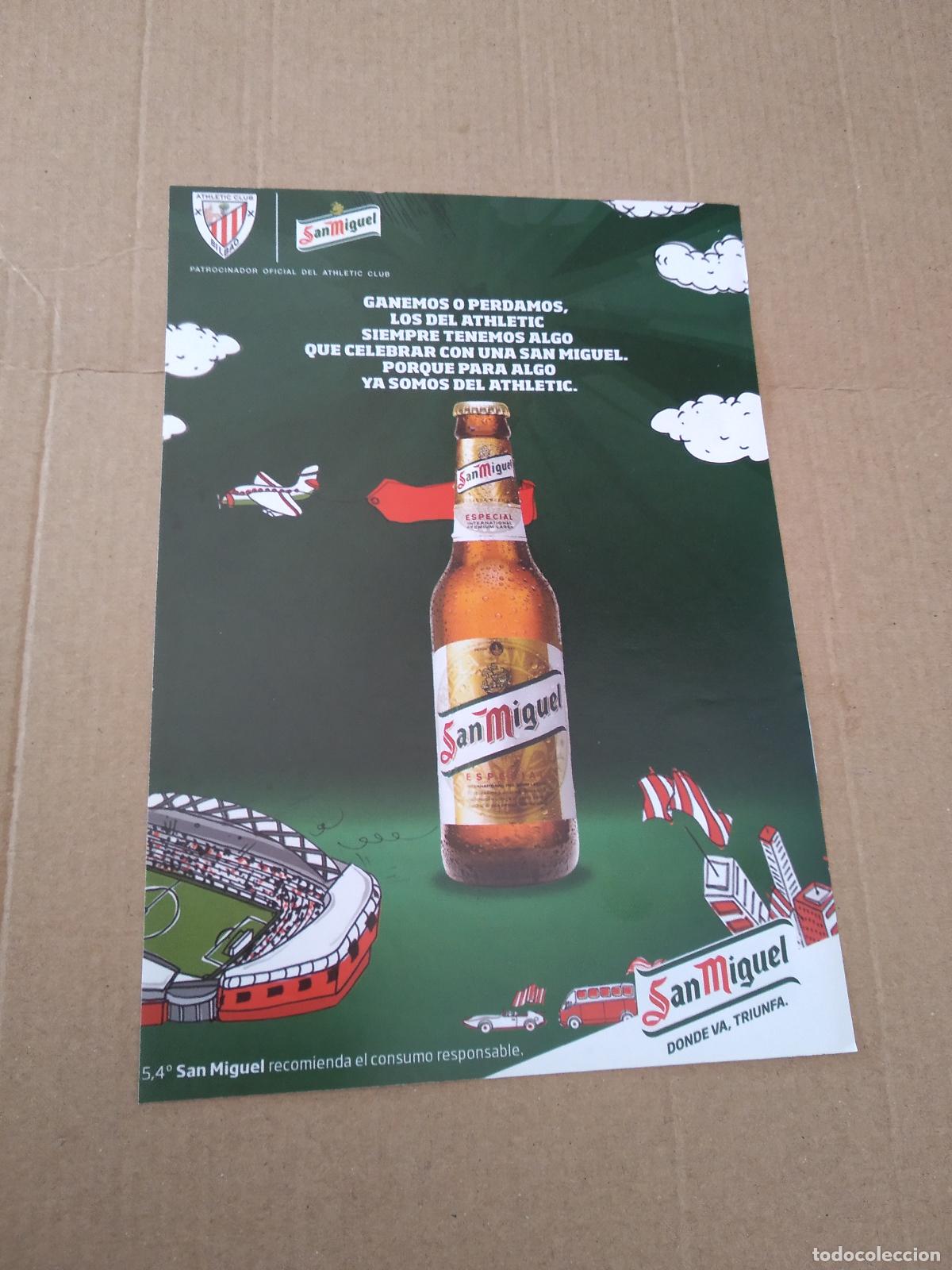 Coleccionismo deportivo: HOJA REVISTA ATHLETIC CLUB BILBAO PUBLICIDAD SAN MIGUEL TEIXEIRA VITIENES TELEVISION WEB OFICIAL