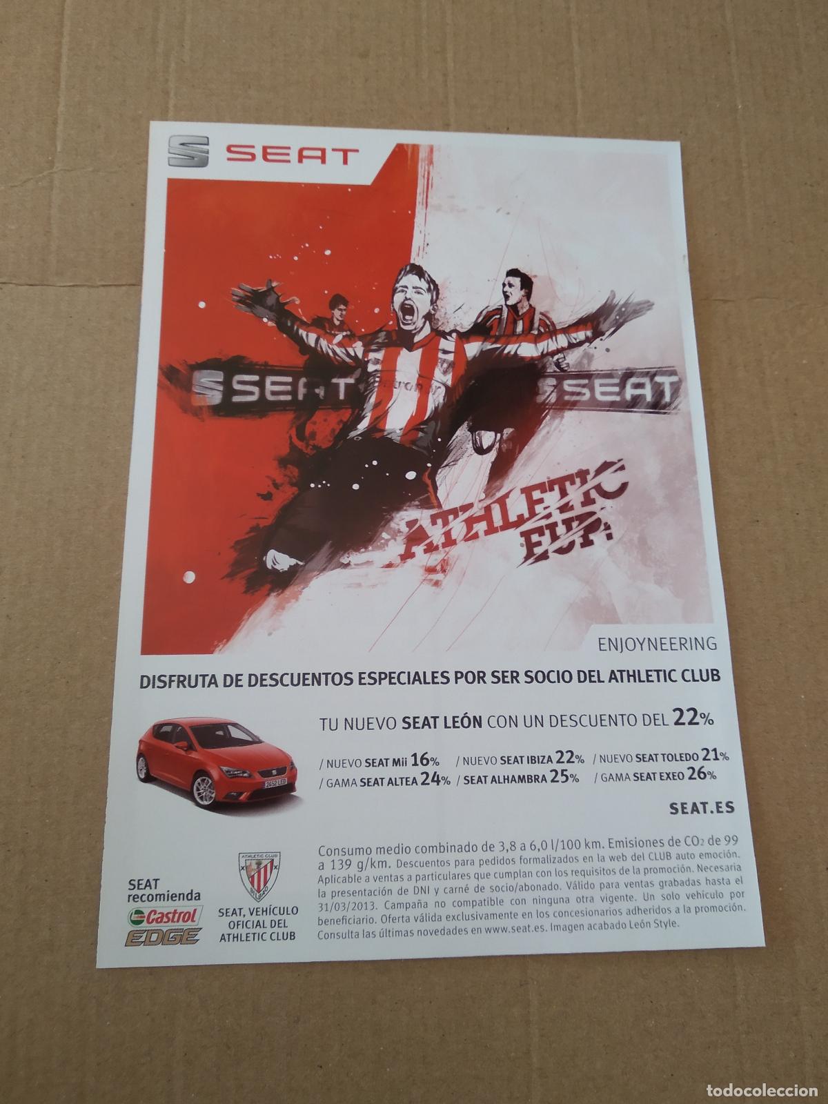 Coleccionismo deportivo: HOJA REVISTA ATHLETIC CLUB BILBAO PUBLICIDAD SEAT MU&Ntilde;IZ FERNANDEZ LAPORTE ELECCION DE BERTSOLARIS
