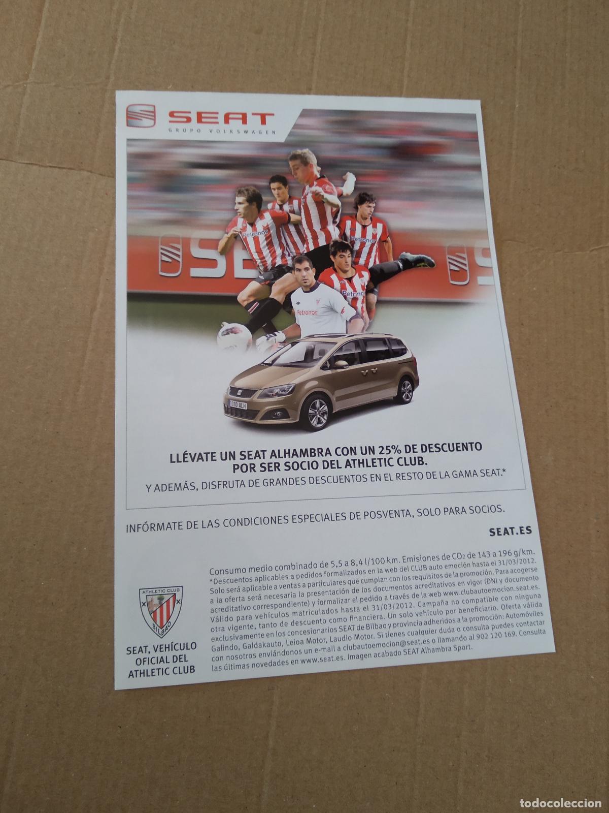 Coleccionismo deportivo: HOJA REVISTA ATHLETIC CLUB BILBAO PUBLICIDAD SEAT CLOS GOMEZ BORJA EKIZA IRAOLA BARCELONA FEDERACION