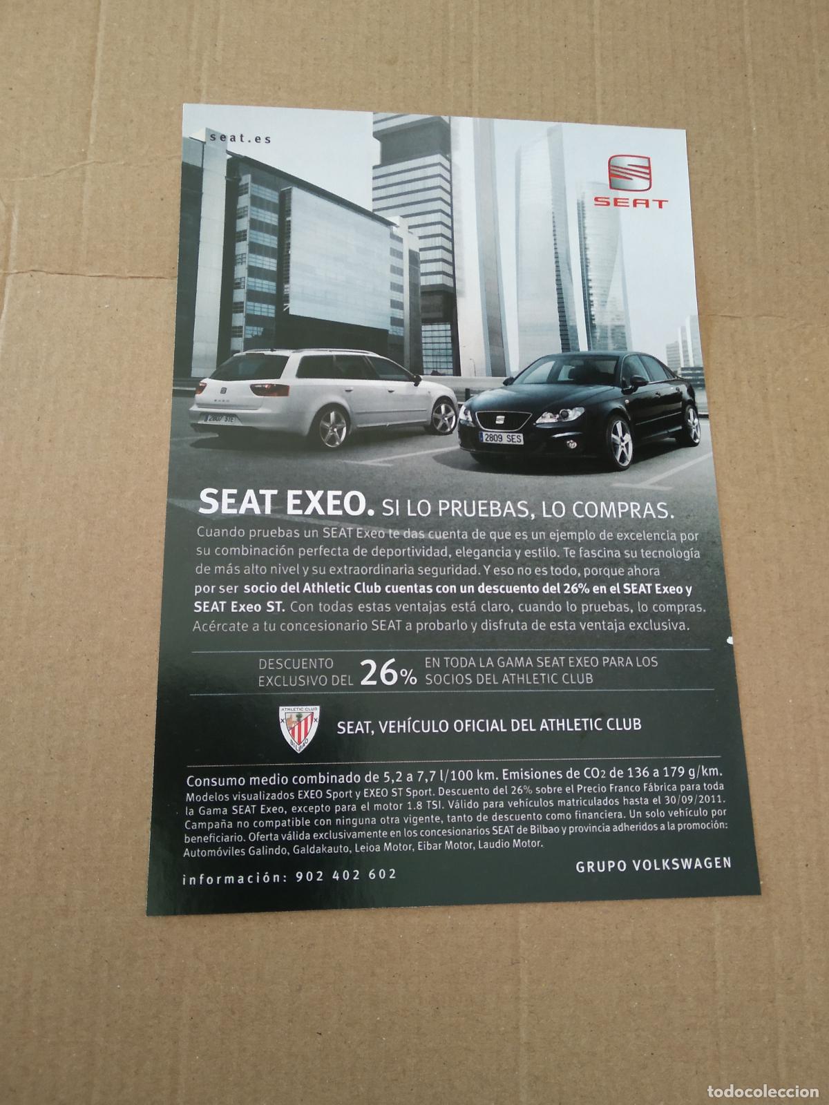 Coleccionismo deportivo: HOJA REVISTA ATHLETIC CLUB BILBAO PUBLICIDAD SEAT COCHE TRABZONSPOR