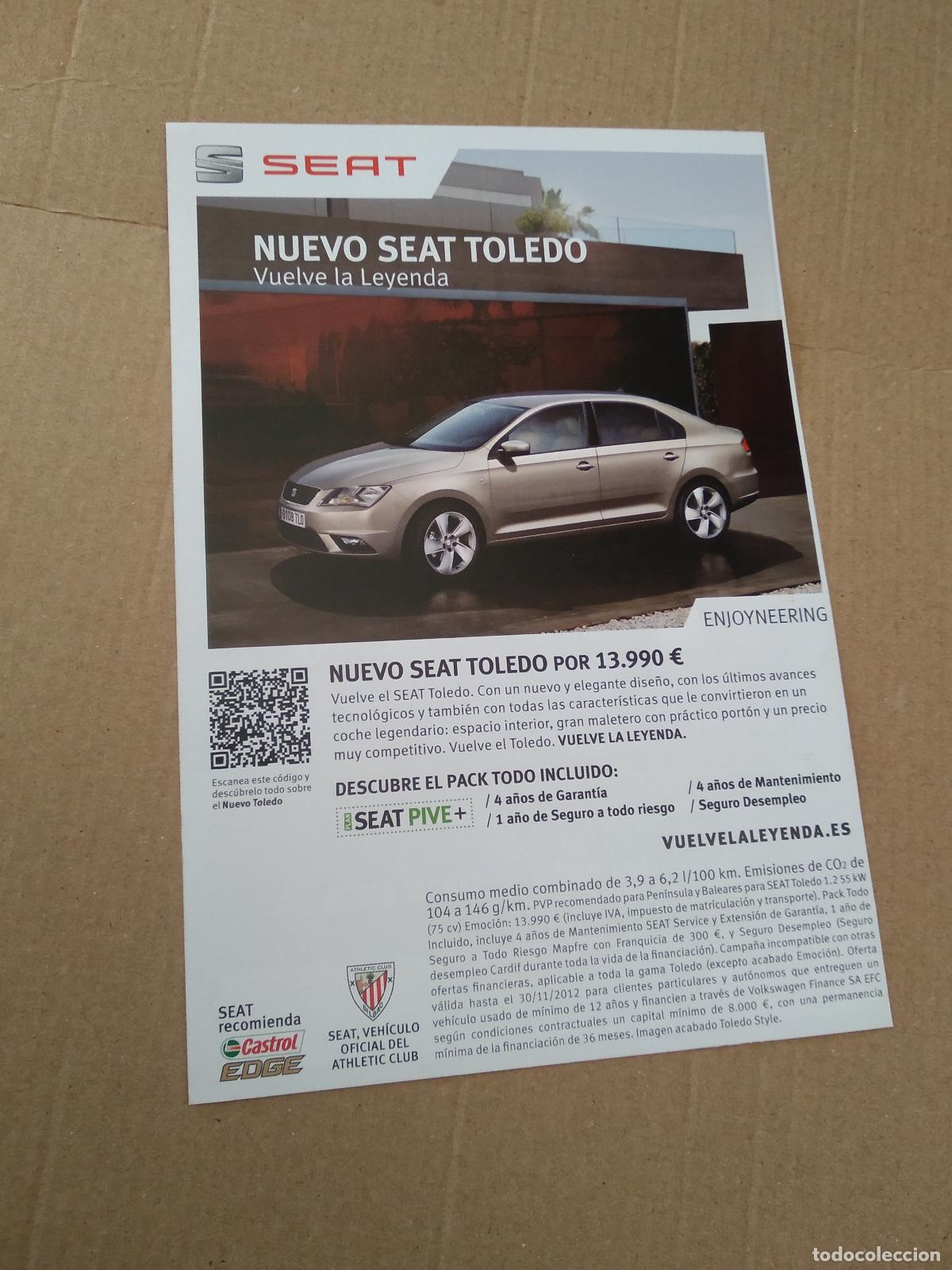 Coleccionismo deportivo: HOJA REVISTA ATHLETIC CLUB BILBAO PUBLICIDAD SEAT COCHE EDITORIAL