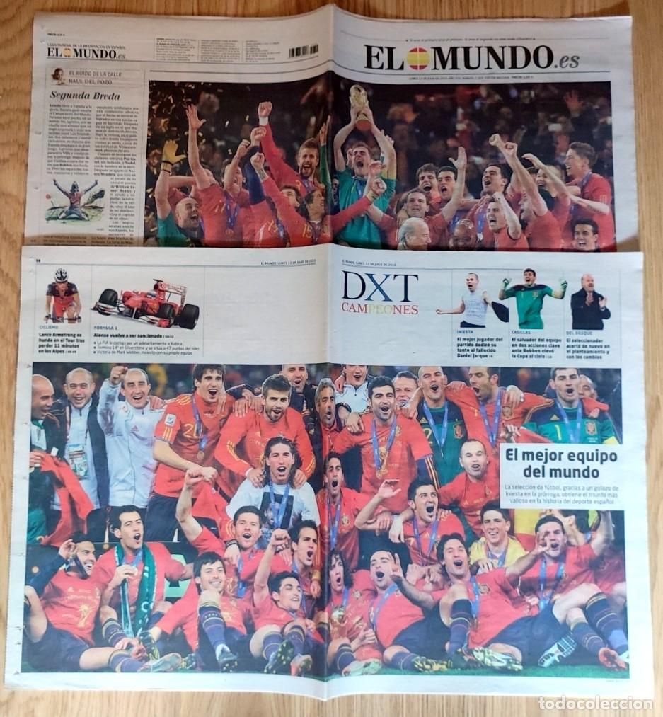 Sports collectibles: DIARIO EL MUNDO FINAL MUNDIAL FUTBOL ESPA&Ntilde;A CAMPEON SUDAFRICA 2010 12-7-2010