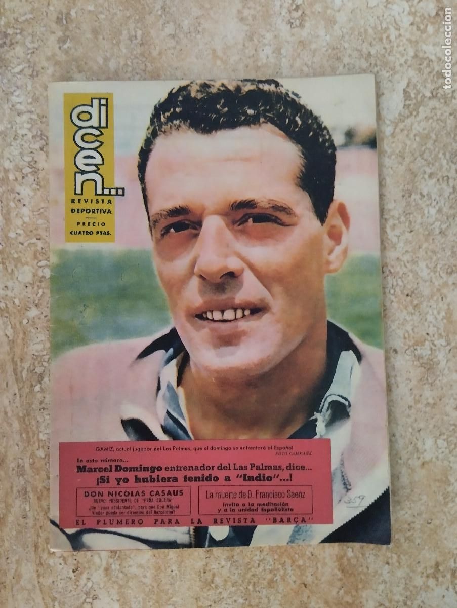 Sports collectibles: REVISTA DEPORTIVA DICEN N&ordm; 359 17 OCTUBRE 1959 GAMIZ LAS PALMAS