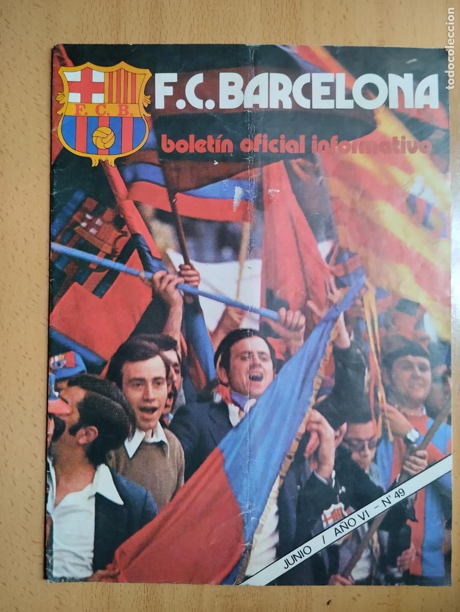 Sports collectibles: BOLETIN OFICIAL INFORMATIVO C.F. BARCELONA N&ordm; 49 JUNIO 1975