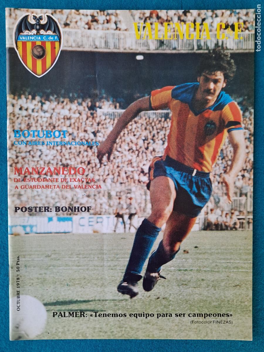 Collezionismo sportivo: RW REVISTA VALENCIA CF N&ordm; 21 OCTUBRE 1978 A&Ntilde;O II POSTER BONHOF RV26