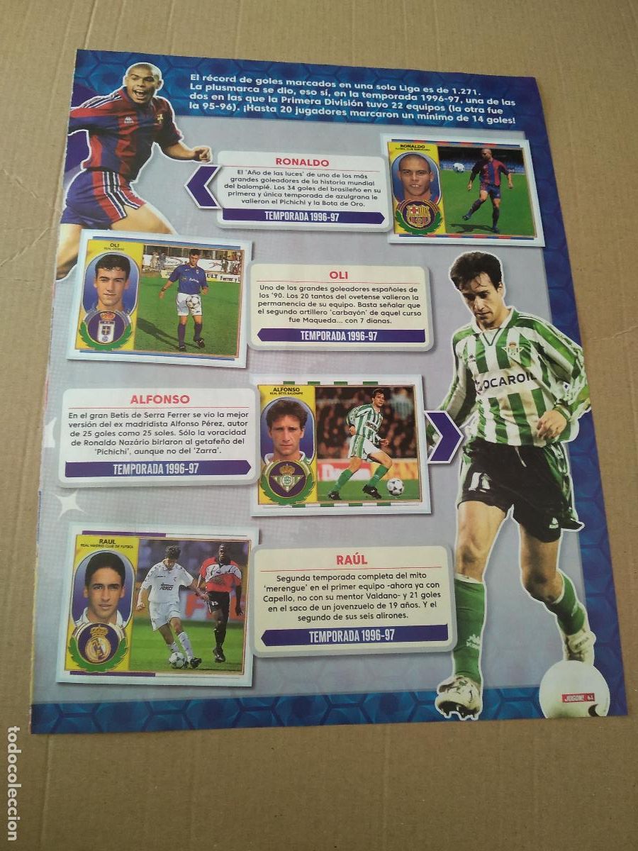 Coleccionismo deportivo: HOJA REVISTA JUGON MAGICOS 50 RONALDO OLI ALFONSO RAUL LAMINE YAMAL CANALES ARTETA GUARDIOLA ALONSO