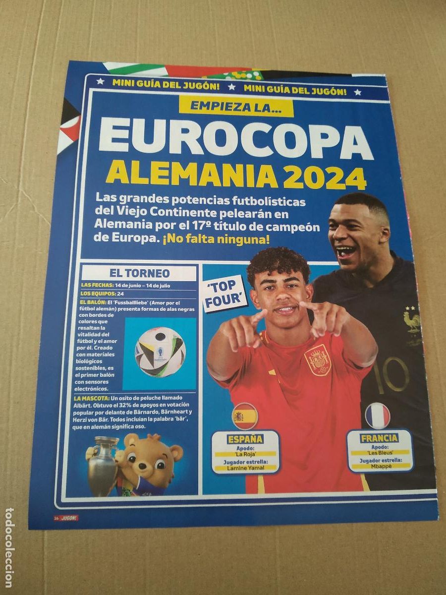 Coleccionismo deportivo: HOJA REVISTA JUGON DANI OLMO ESPA&Ntilde;A LAMINE YAMAL MBAPPE FRANCIA EUROCOPA ALEMANIA 2024