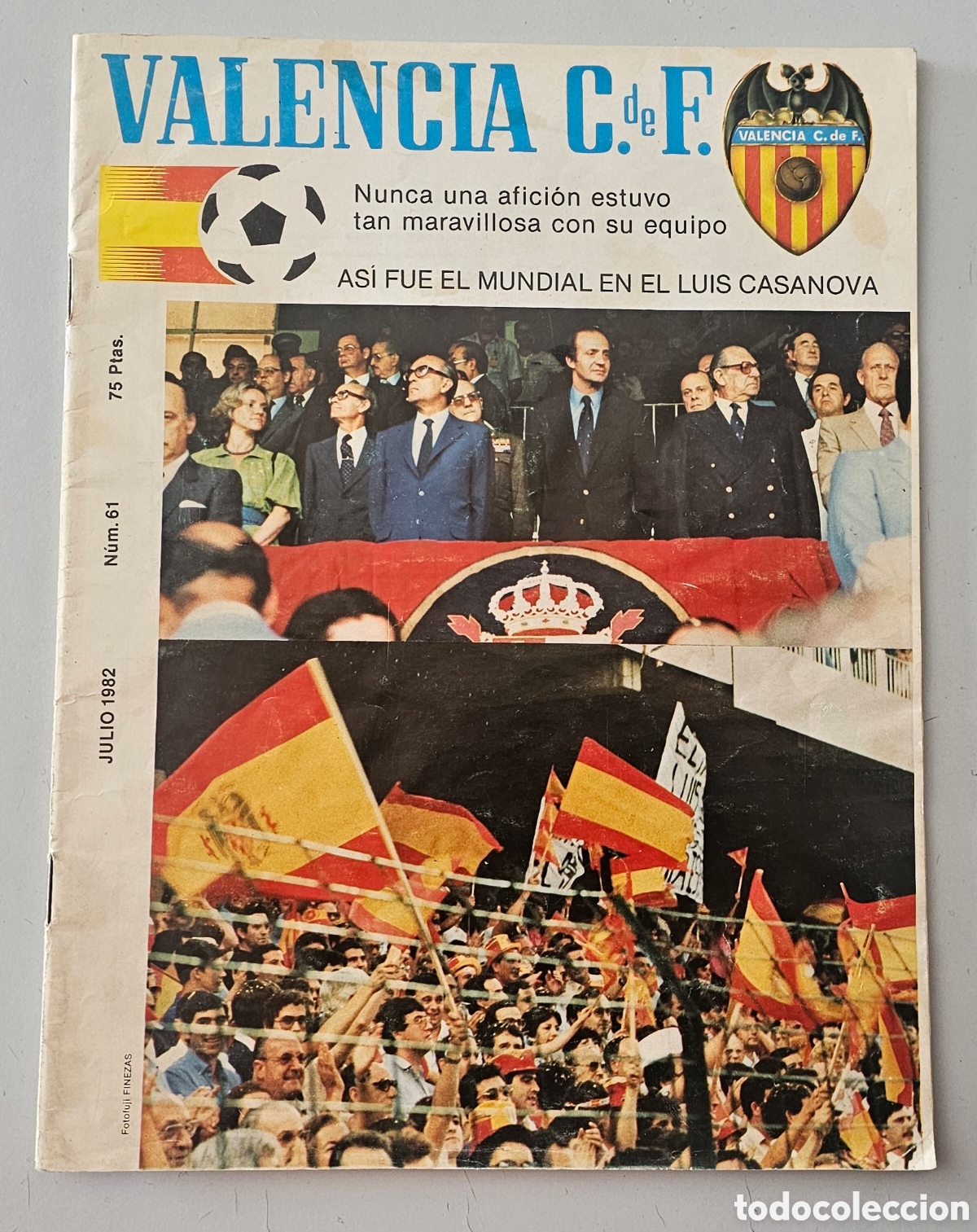 Coleccionismo deportivo: REVISTA DE FUTBOL VALENCIA CF N&deg;61 (Julio 1982) MUNDIAL ESPA&Ntilde;A '82
