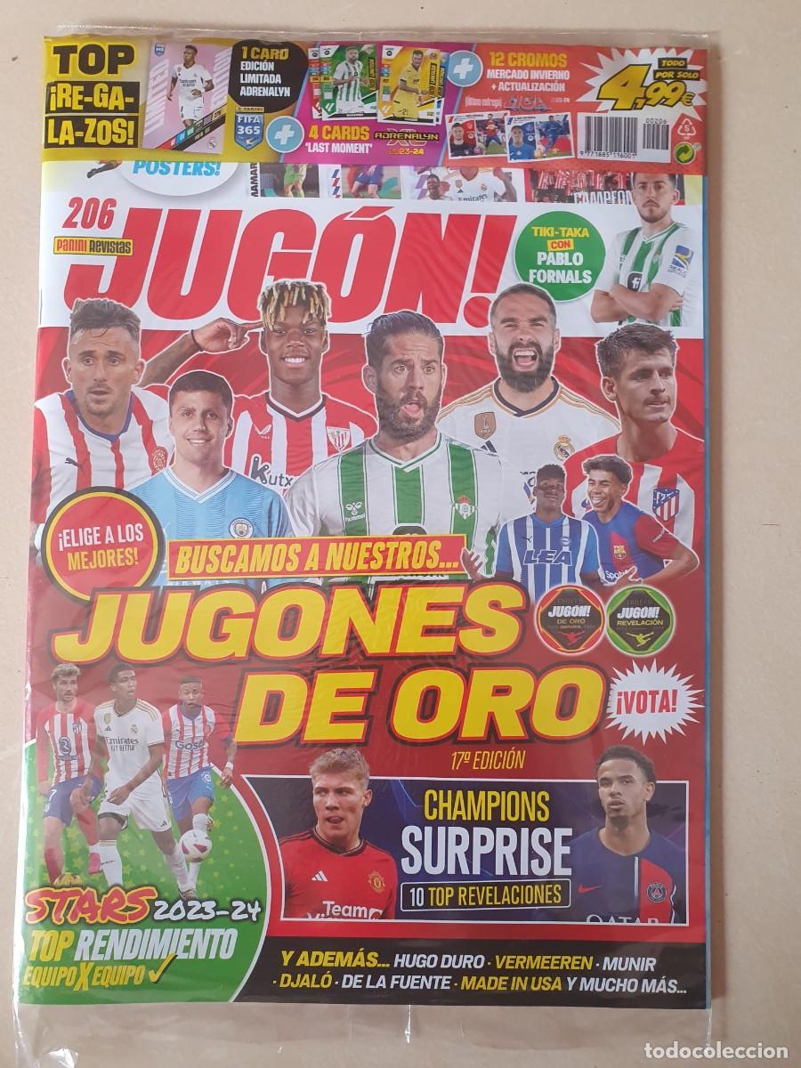 Coleccionismo deportivo: REVISTA JUGON 206 PANINI EMBALAJE ORIGINAL SIN LOS CROMOS