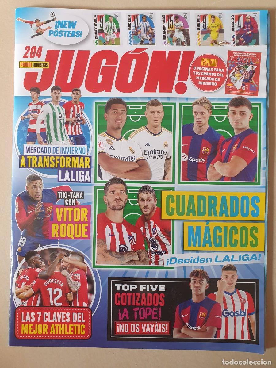 Coleccionismo deportivo: REVISTA JUGON 204 PANINI N&ordm; 204 SIN LOS CROMOS. SOLO REVISTA