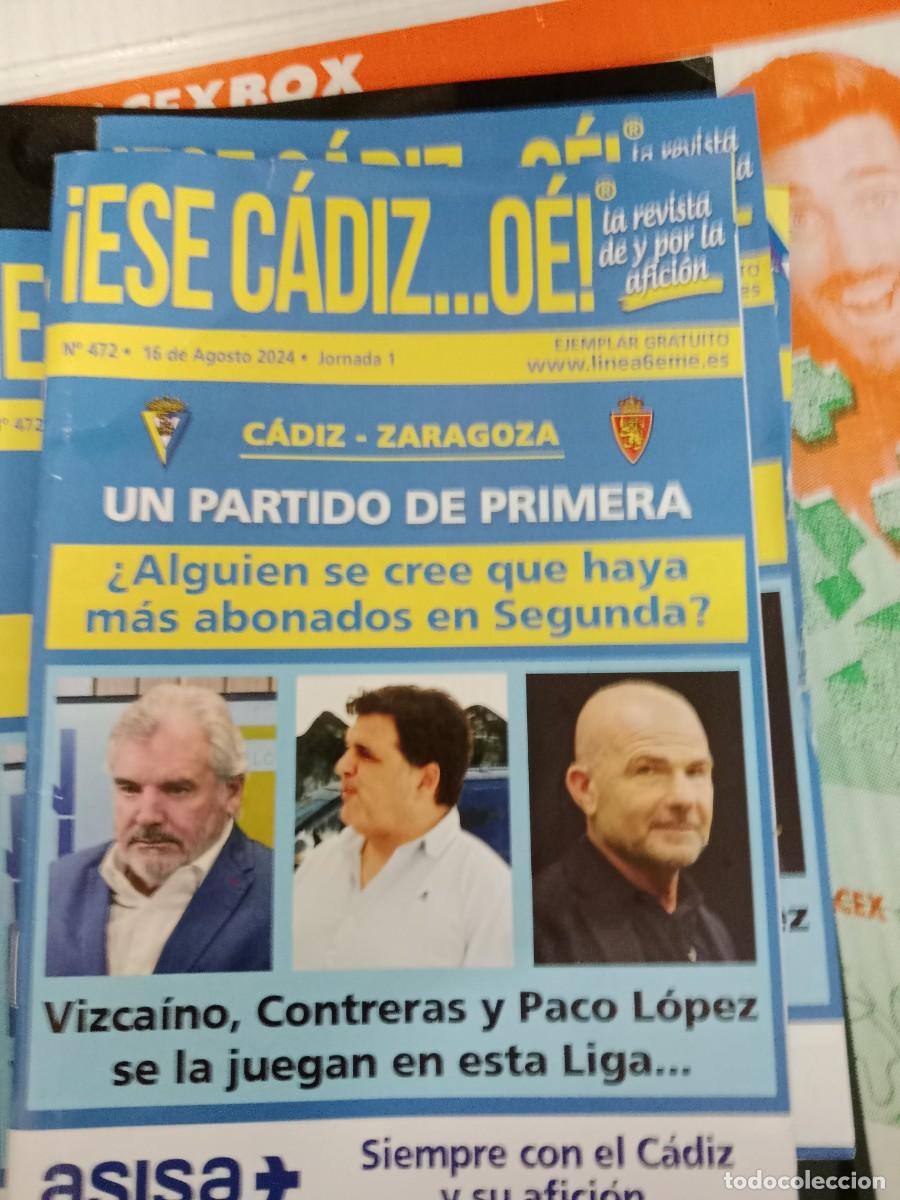 Collectionnisme sportif: CU-02 LIBRO REVISTA DE FUTBOL CADIZ ZARAGOZA 2024