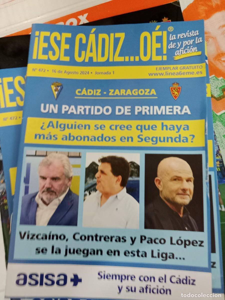 Collectionnisme sportif: CU-02 LIBRO REVISTA DE FUTBOL CADIZ ZARAGOZA 2024
