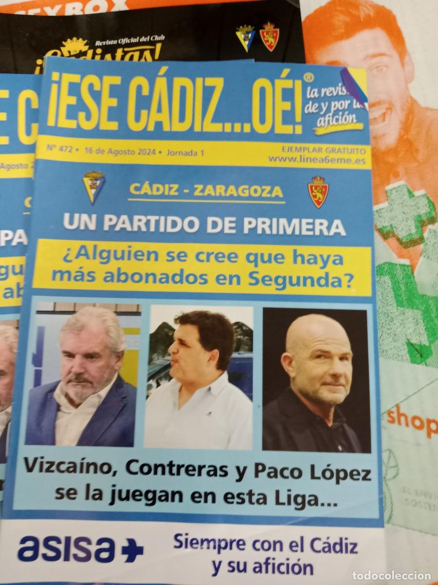 Collectionnisme sportif: CU-02 LIBRO REVISTA DE FUTBOL CADIZ ZARAGOZA 2024