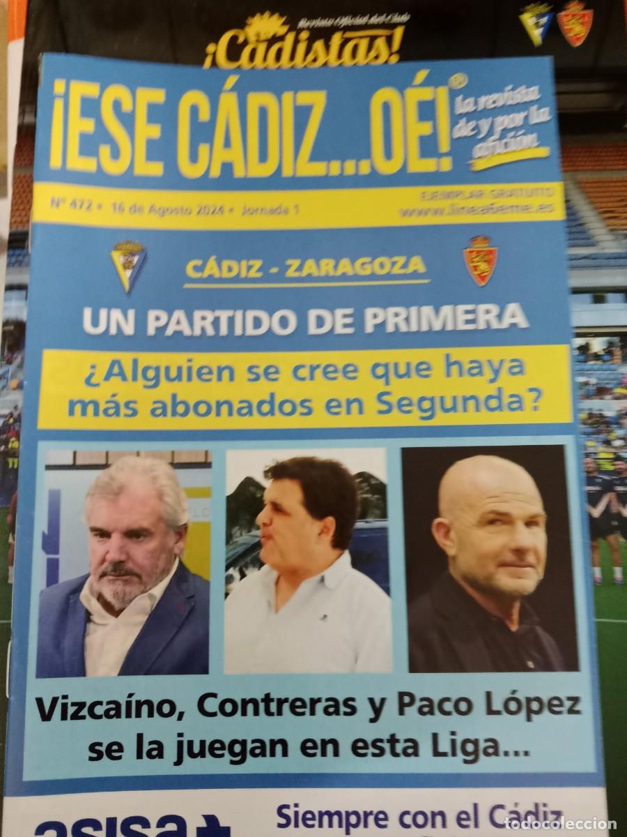 Collectionnisme sportif: CU-02 LIBRO REVISTA DE FUTBOL CADIZ ZARAGOZA 2024