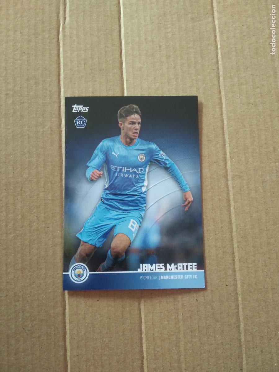 Collezionismo sportivo: JAMES MCATEE MANCHESTER CITY CROMO TARJETA FUTBOL TOPPS 2022