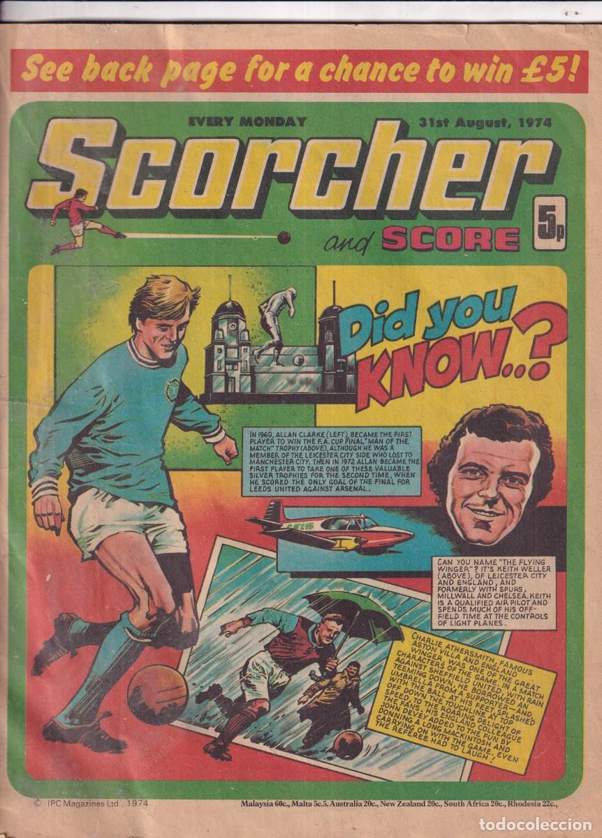 Collezionismo sportivo: Scorcher, la revista de c&oacute;mics de tem&aacute;tica futbolera 1974 futbol.