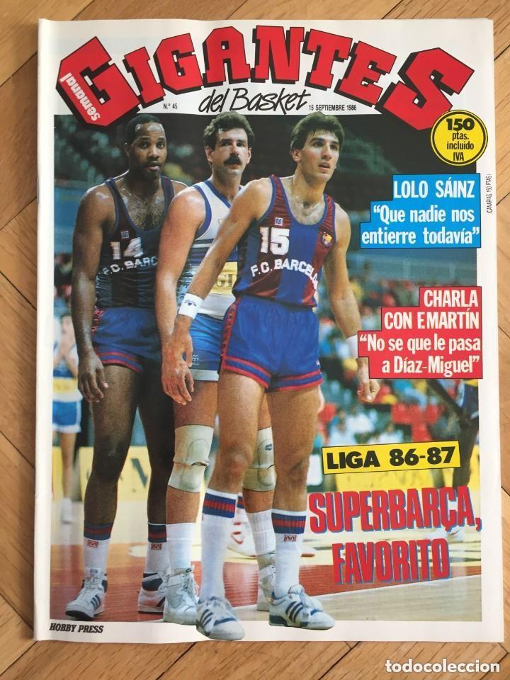 Coleccionismo deportivo: REVISTA GIGANTES DEL BASKET # 45 A&Ntilde;O 1986 NBA EPI BARCELONA LIGA