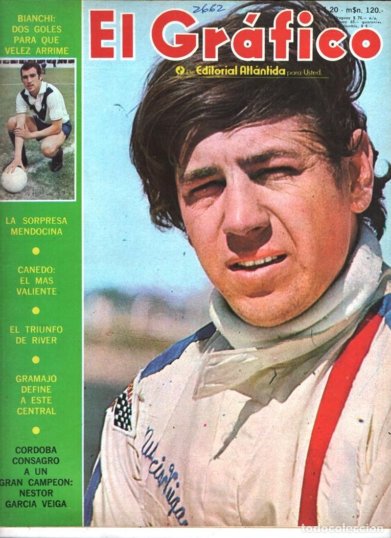 Sports collectibles: 1970 EL GRAFICO # 2662 GARCIA VEIGA CARLOS BIANCHI PELE ANATOMIA DEL GENIO BOCA VS VELEZ YAZALDE