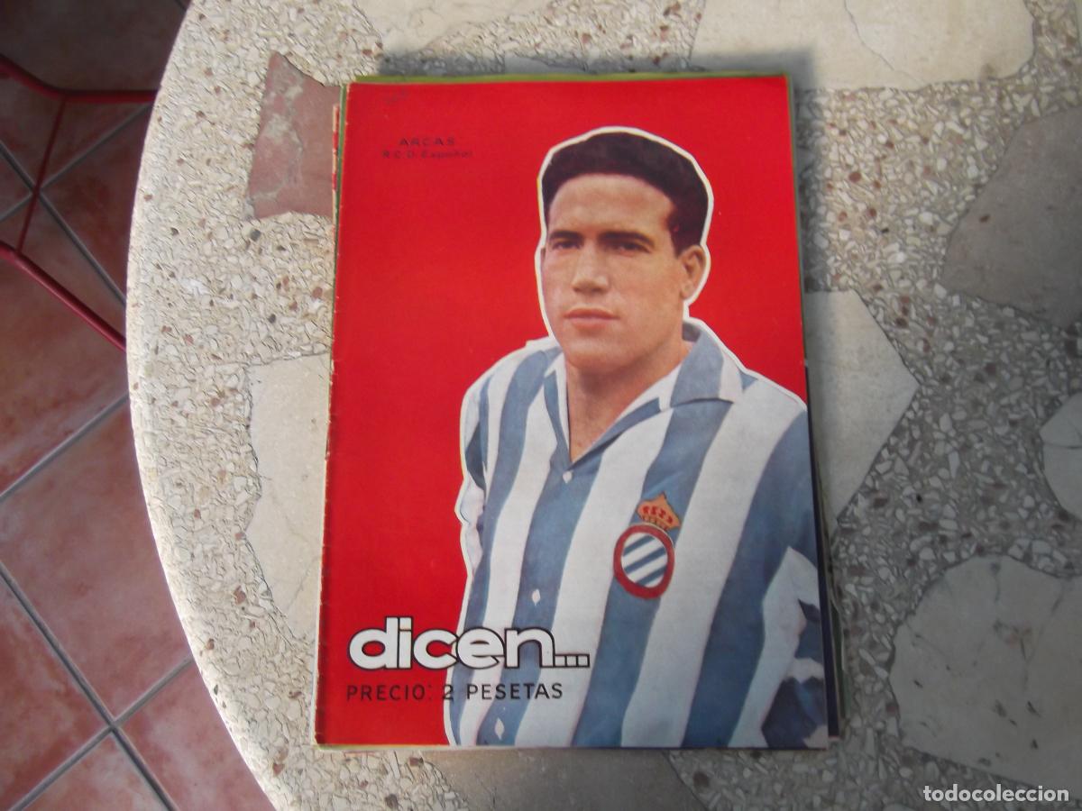 Collezionismo sportivo: dicen.... n&ordm; 205, 1956, portada arcas espa&ntilde;ol, villalonga, piera y samitier,