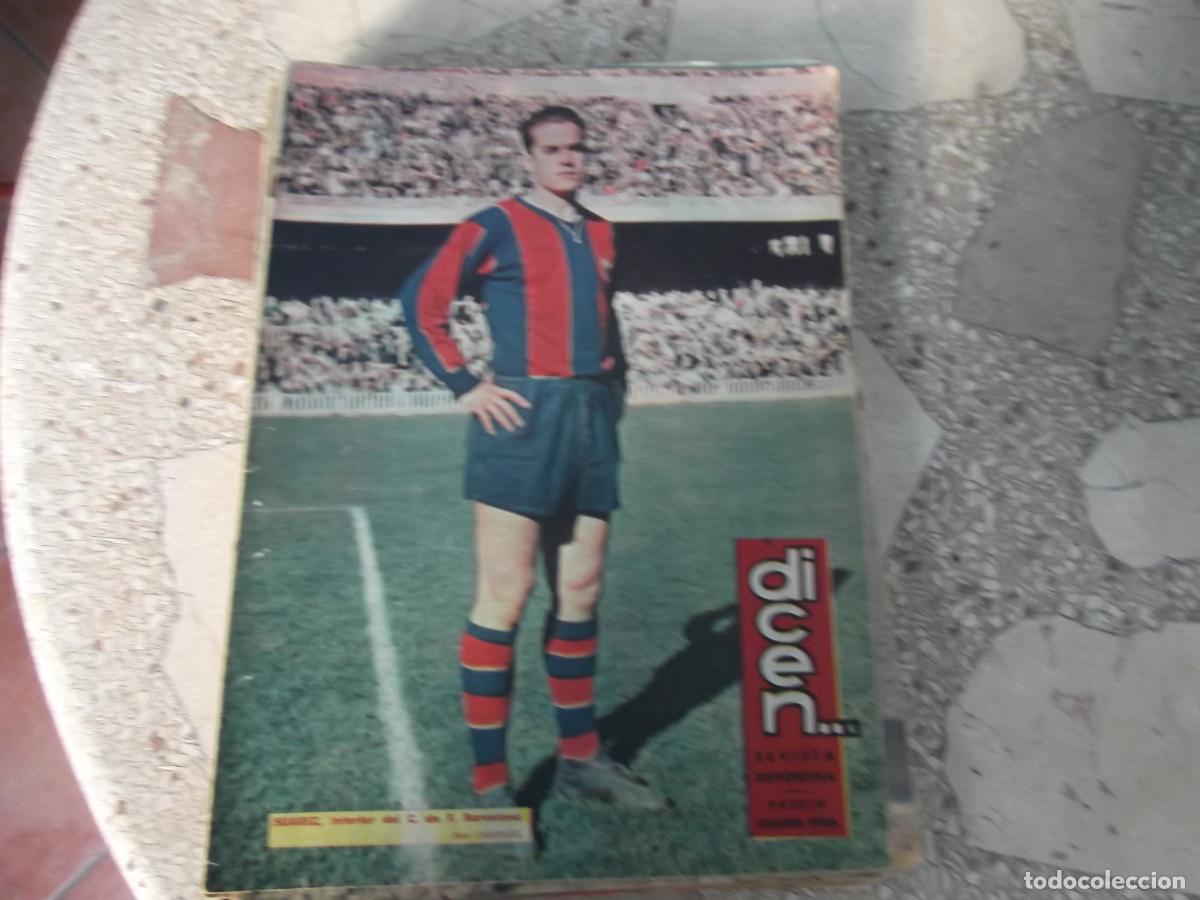 Collezionismo sportivo: dicen.... n&ordm; 347, 1959, portada suarez del bar&ccedil;a, paulino uzcudun, biosca, federico marimon,