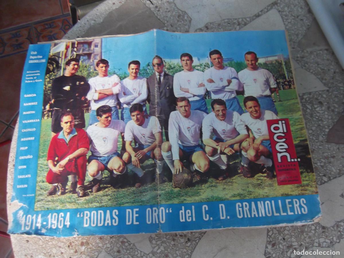 Collezionismo sportivo: dicen...n&ordm; 591, 1964, portada c.d.granollers, cesar, benitez, labernia, parra y biosca,