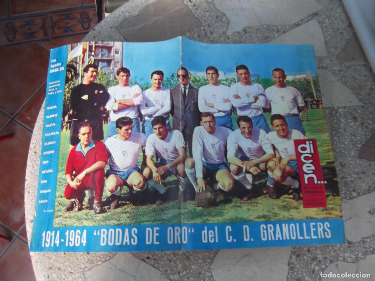 Sports collectibles: dicen...n&ordm; 591, 1964, portada c.d.granollers, cesar, benitez, labernia, parra y biosca,