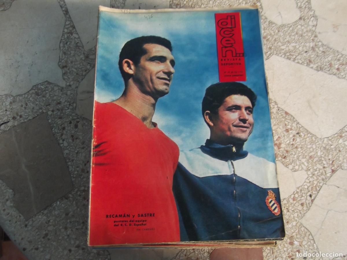 Collezionismo sportivo: dicen...n&ordm; 426, 1961, portada recaman y sastre del espa&ntilde;ol, contraportada c.d.manresa, ramallets