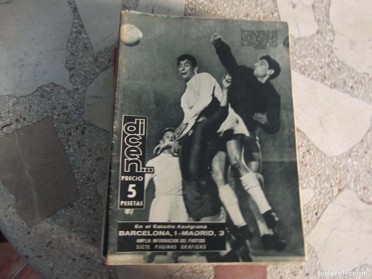 Collezionismo sportivo: dicen... n&ordm; 385, 1960, portada barcelona 1 madrid 3, joaquin blume, el bar&ccedil;a no glasgow, carta&ntilde;a