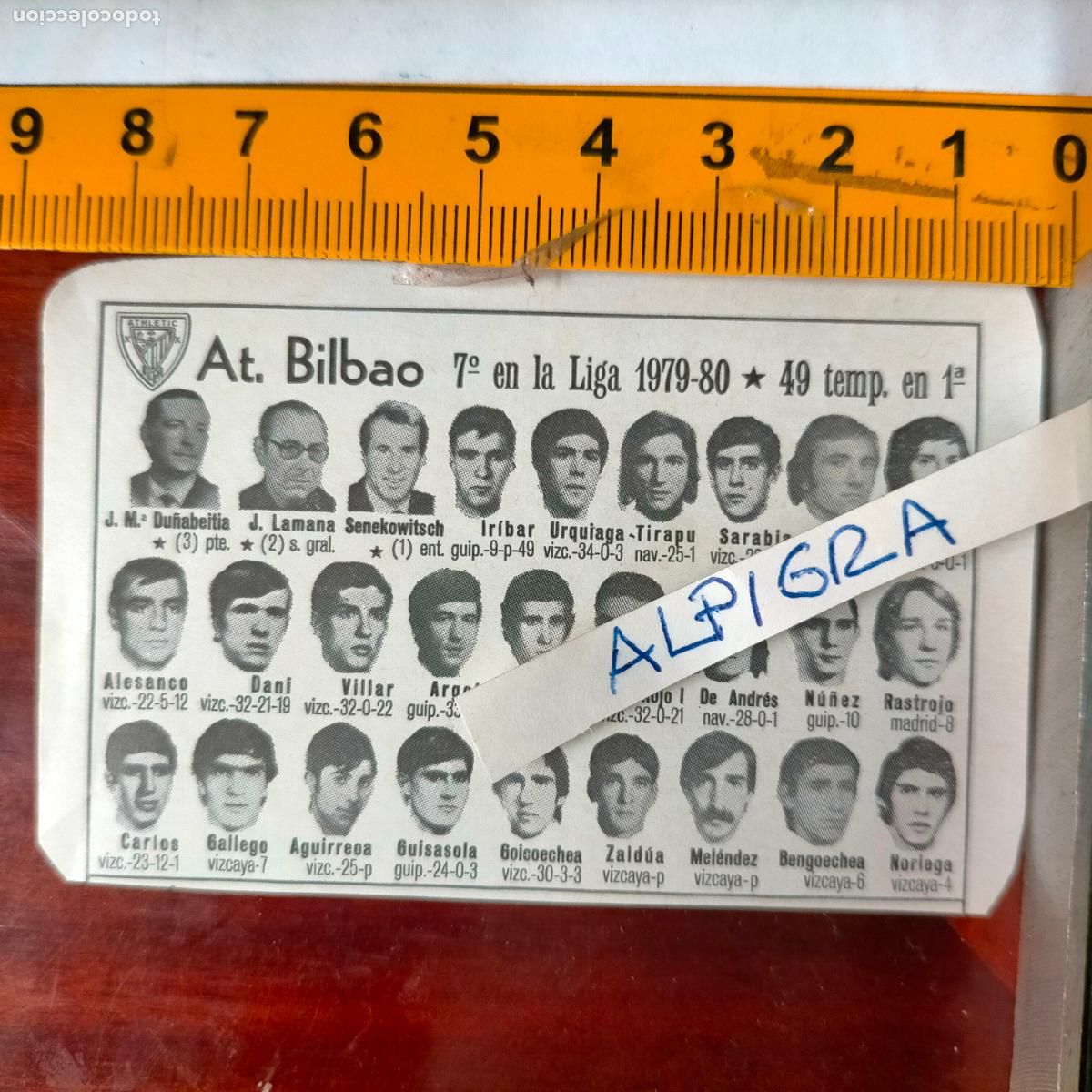Sammelleidenschaft Sport: CLIPPING ANTIGUO RECORTE DE FUTBOL EQUIPO ALINEACION LIGA PLANTILLA - AT. BILBAO