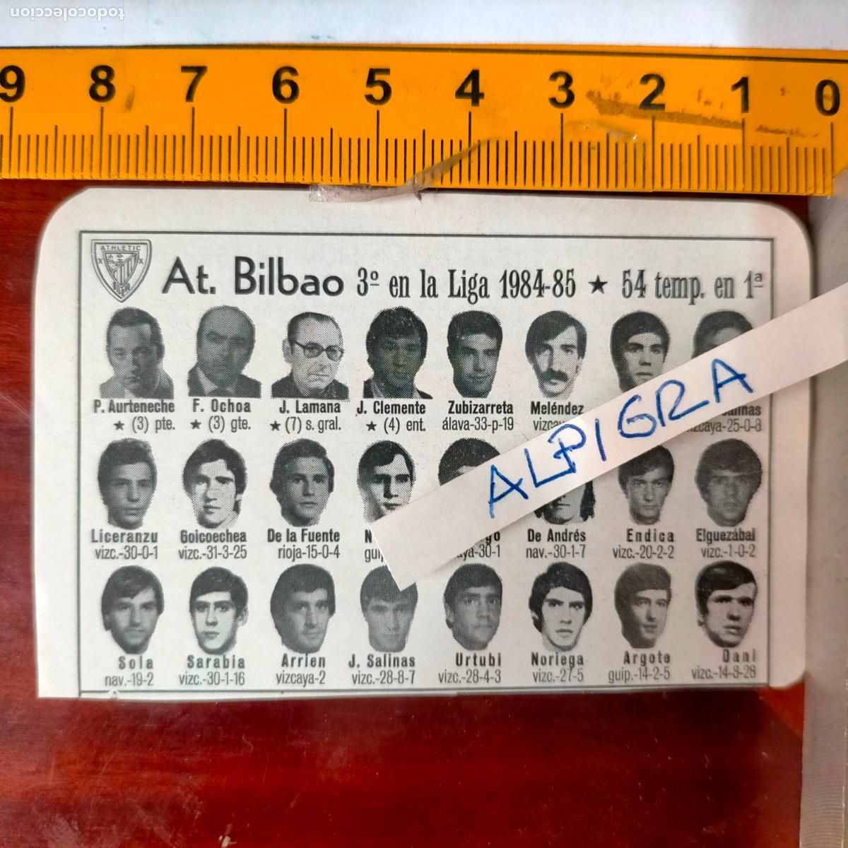 Sammelleidenschaft Sport: CLIPPING ANTIGUO RECORTE DE FUTBOL EQUIPO ALINEACION LIGA PLANTILLA - AT. BILBAO