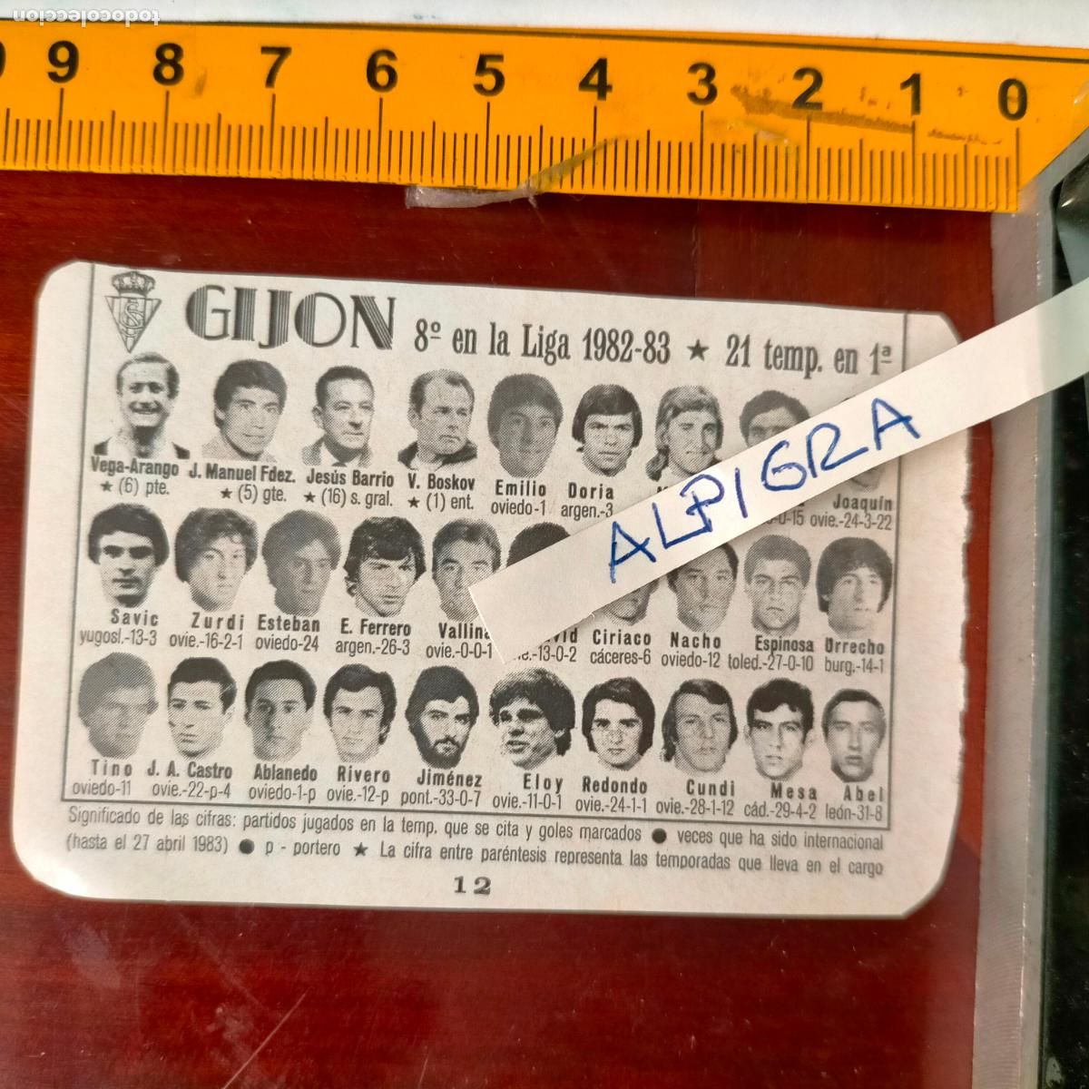 Sammelleidenschaft Sport: CLIPPING ANTIGUO RECORTE DE FUTBOL EQUIPO ALINEACION LIGA PLANTILLA - GIJON