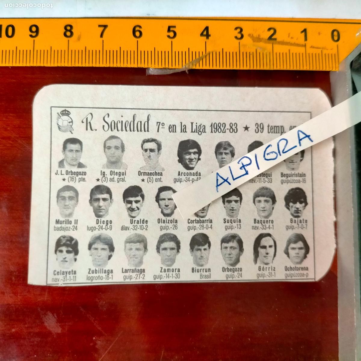 Sammelleidenschaft Sport: CLIPPING ANTIGUO RECORTE DE FUTBOL EQUIPO ALINEACION LIGA PLANTILLA - REAL SOCIEDAD