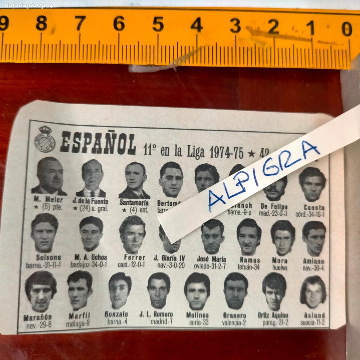 Sammelleidenschaft Sport: CLIPPING ANTIGUO RECORTE DE FUTBOL EQUIPO ALINEACION LIGA PLANTILLA - ESPA&Ntilde;OL