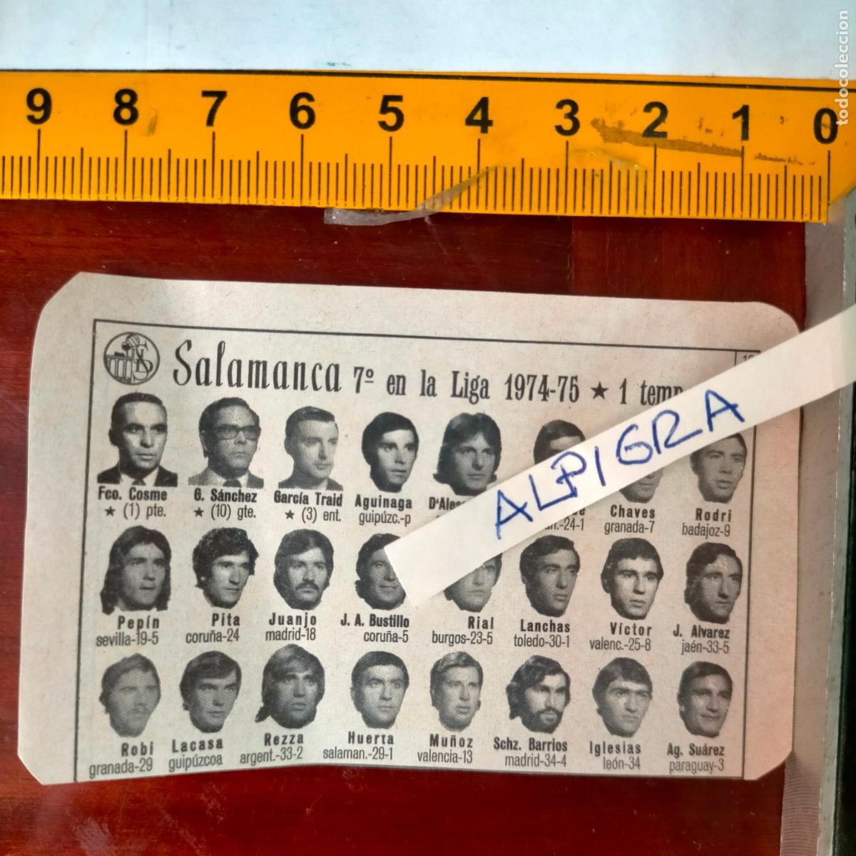 Sammelleidenschaft Sport: CLIPPING ANTIGUO RECORTE DE FUTBOL EQUIPO ALINEACION LIGA PLANTILLA - SALAMANCA