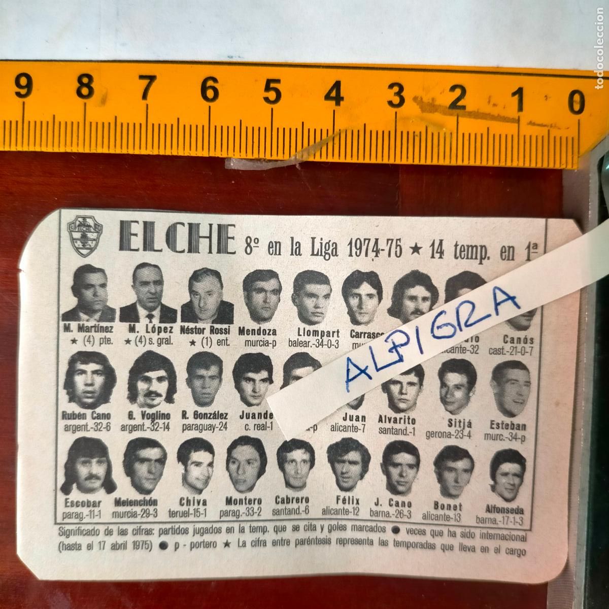 Sammelleidenschaft Sport: CLIPPING ANTIGUO RECORTE DE FUTBOL EQUIPO ALINEACION LIGA PLANTILLA - ELCHE