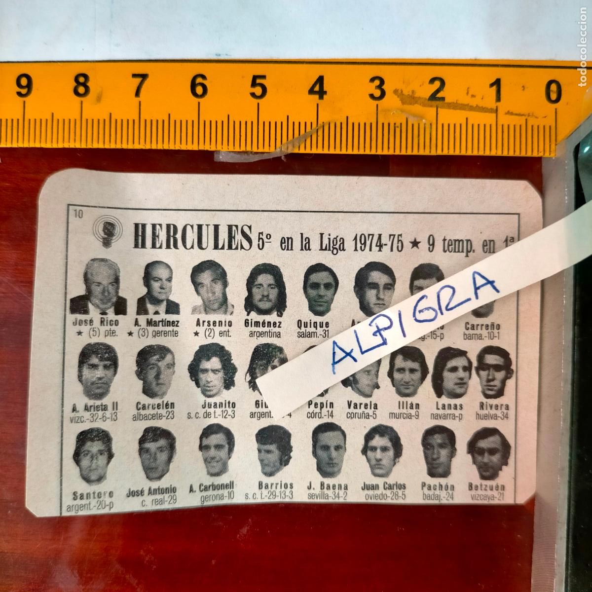 Sammelleidenschaft Sport: CLIPPING ANTIGUO RECORTE DE FUTBOL EQUIPO ALINEACION LIGA PLANTILLA - HERCULES