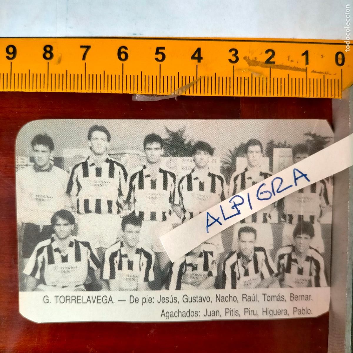 Sammelleidenschaft Sport: CLIPPING ANTIGUO RECORTE DE FUTBOL EQUIPO ALINEACION LIGA PLANTILLA - G. TORRELAVEGA