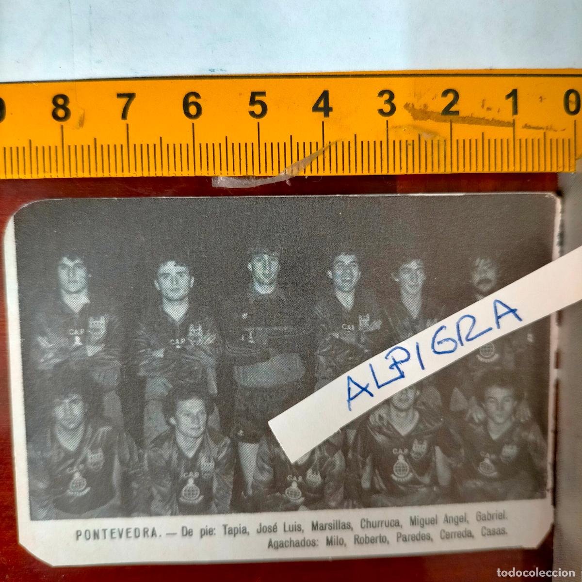 Sammelleidenschaft Sport: CLIPPING ANTIGUO RECORTE DE FUTBOL EQUIPO ALINEACION LIGA PLANTILLA - PONTEVEDRA