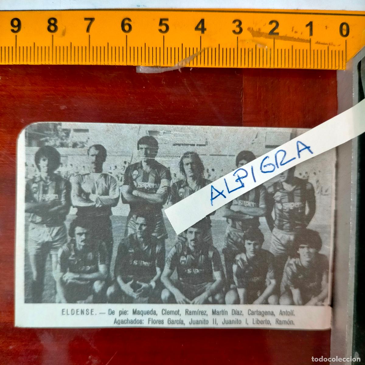 Sammelleidenschaft Sport: CLIPPING ANTIGUO RECORTE DE FUTBOL EQUIPO ALINEACION LIGA PLANTILLA - ELDENSE